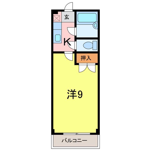 パレス緑(1K/1階)の間取り写真