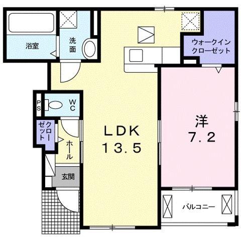 パンプA(1LDK/1階)の間取り写真