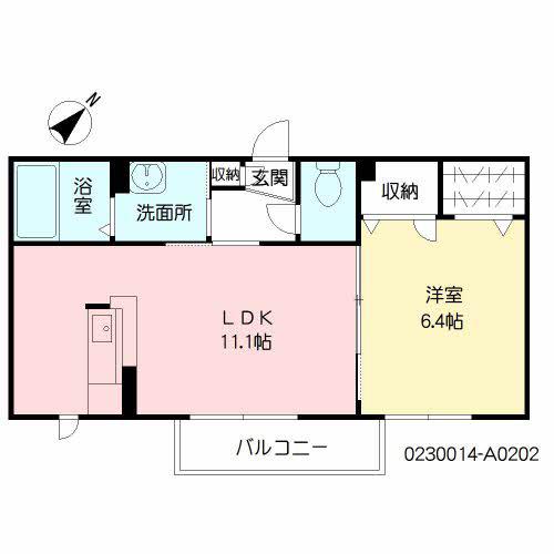 ソレイユ新替 (1LDK/2階)の間取り写真