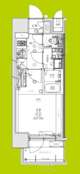 CREST TAPP 庄内(1K/8階)の間取り写真