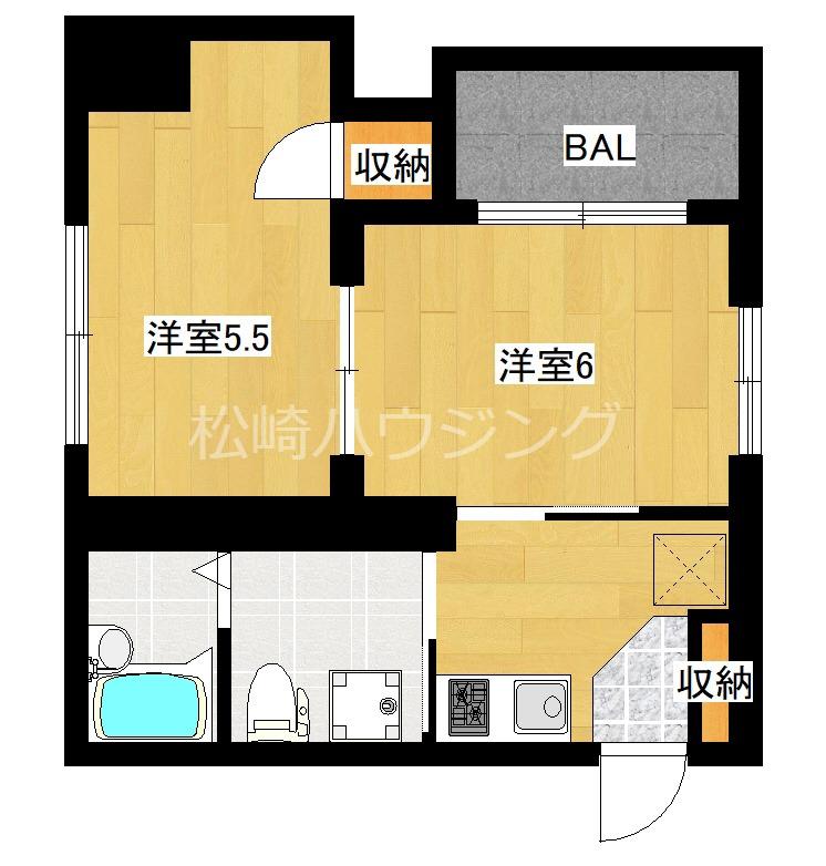 パークサイド894(2K/B1階)の間取り写真