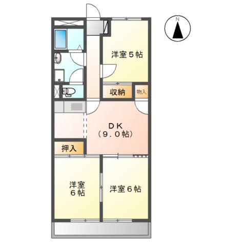メゾンフリーダムS・SS(3DK/1階)の間取り写真