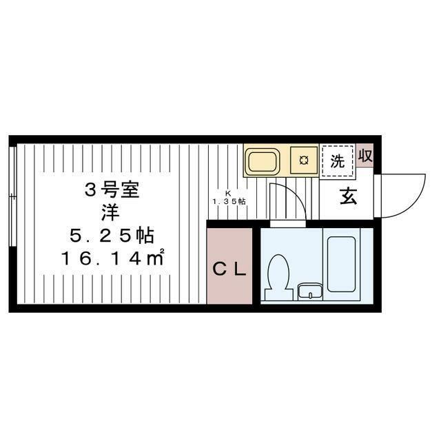 J-MISSIONS千城台D(ワンルーム/2階)の間取り写真