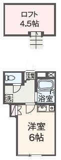 コーポ逆井(ワンルーム/1階)の間取り写真