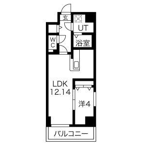 S-FORT古出来FIORE(1LDK/8階)の間取り写真