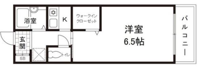 ブルーメ公園南(1K/1階)の間取り写真