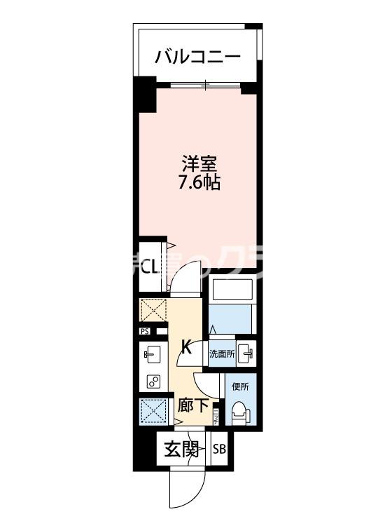 ミラージュパレス大阪ドームPROSPER(1K/4階)の間取り写真