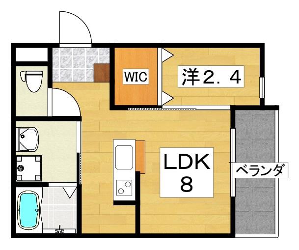 リアフラッツ香里園ノース(1LDK/3階)の間取り写真