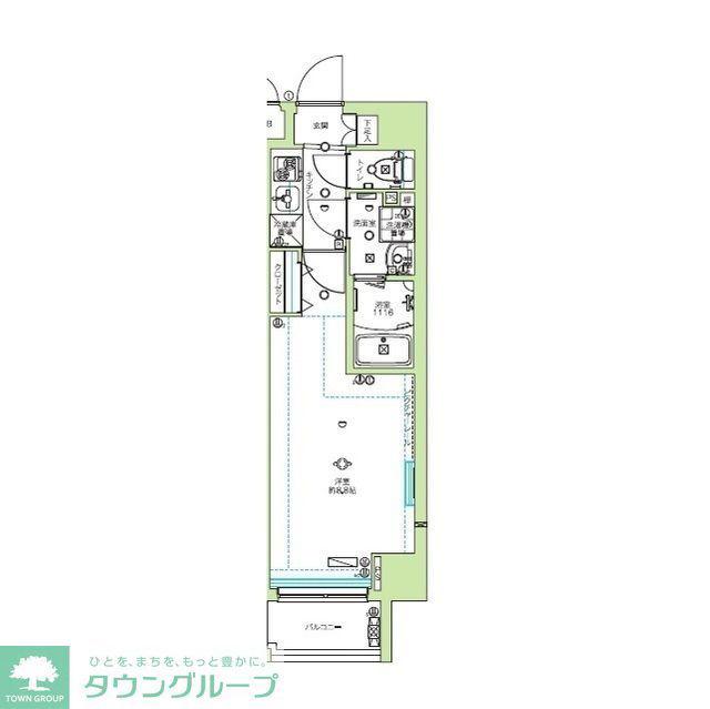 ラクラス中野富士見町(1K/2階)の間取り写真