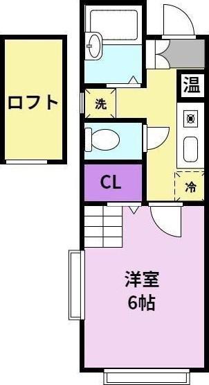 パンシオンビラA棟(1K/1階)の間取り写真
