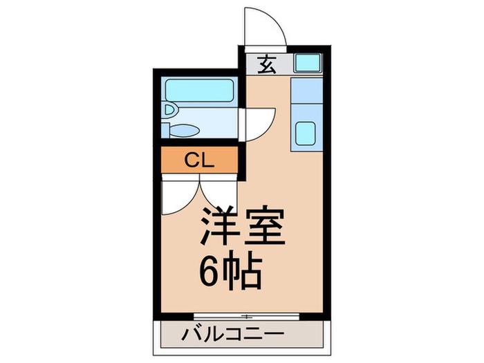 フラッツ本蓮沼(ワンルーム/3階)の間取り写真