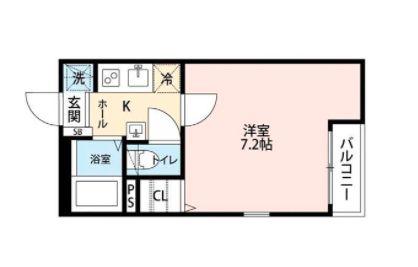グランクオール五反野(1K/1階)の間取り写真