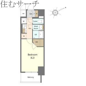 S-RESIDENCE四日市市堀木AMANTE(1K/2階)の間取り写真