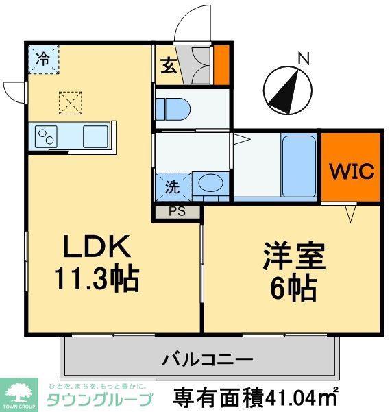 クレインコート(1LDK/1階)の間取り写真