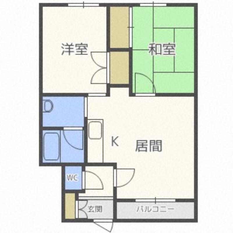 リバーサイド5・3(2LDK/2階)の間取り写真