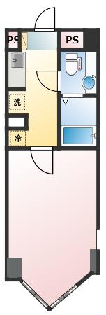 マンション酸漿(1K/3階)の間取り写真