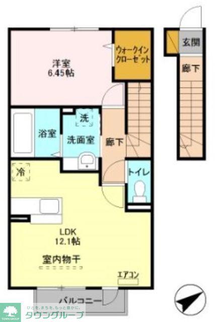 ベラ フェリシア(1LDK/2階)の間取り写真