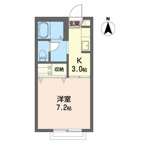 シャーメゾンK(1K/1階)の間取り写真