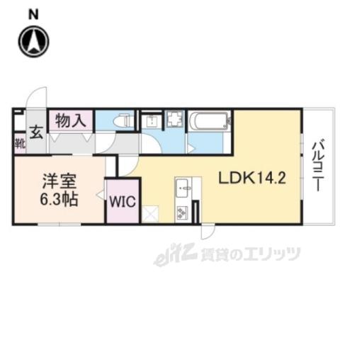 楓 A棟(1LDK/3階)の間取り写真