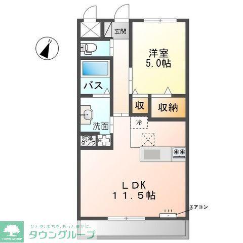 フェアリーガーデン(1LDK/2階)の間取り写真