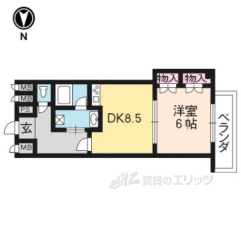 メゾントアン(1LDK/6階)の間取り写真