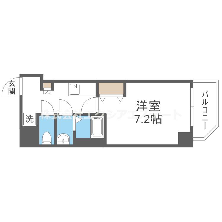 M-CITY天王寺(1K/4階)の間取り写真