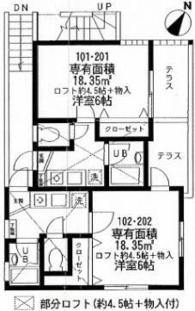 キャッスル若宮(1K/2階)の間取り写真