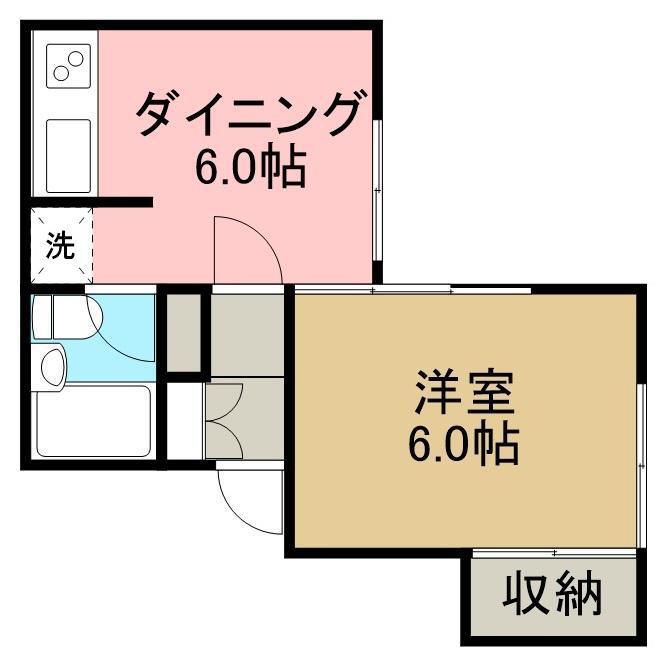 コーポまり(1DK/1階)の間取り写真