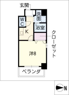 SH丸の内(1K/4階)の間取り写真