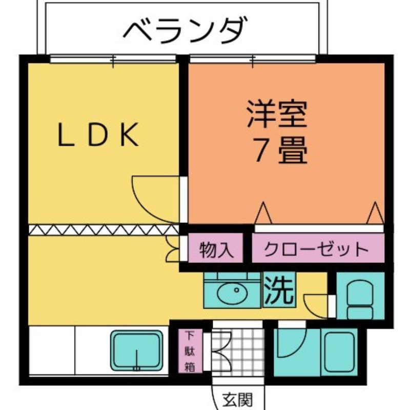 メゾン・ド・リーフ(1LDK/1階)の間取り写真
