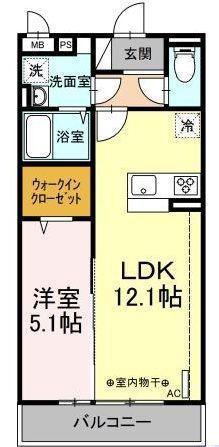 レジデンス鎌倉(1LDK/3階)の間取り写真