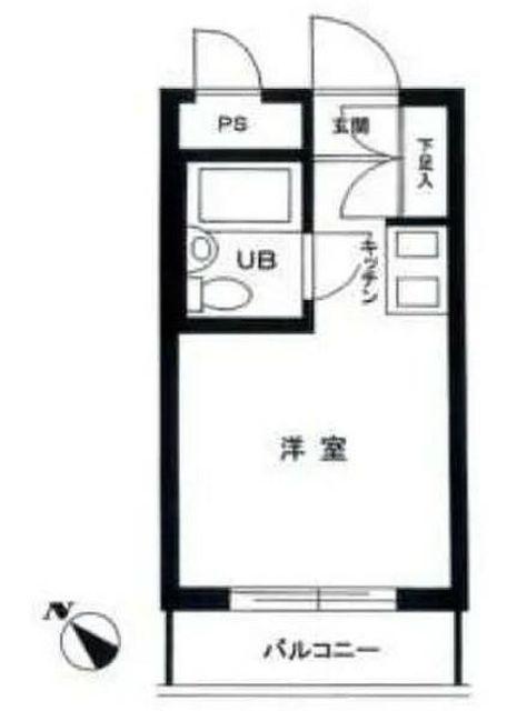 トップ南大塚第3(ワンルーム/2階)の間取り写真
