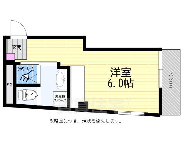 ライフプラス三篠(ワンルーム/5階)の間取り写真