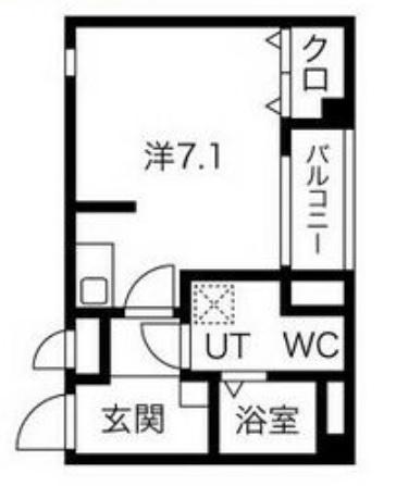 エヌエムセット(ワンルーム/2階)の間取り写真