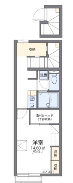レオパレスプラシード竹丘II(1K/2階)の間取り写真
