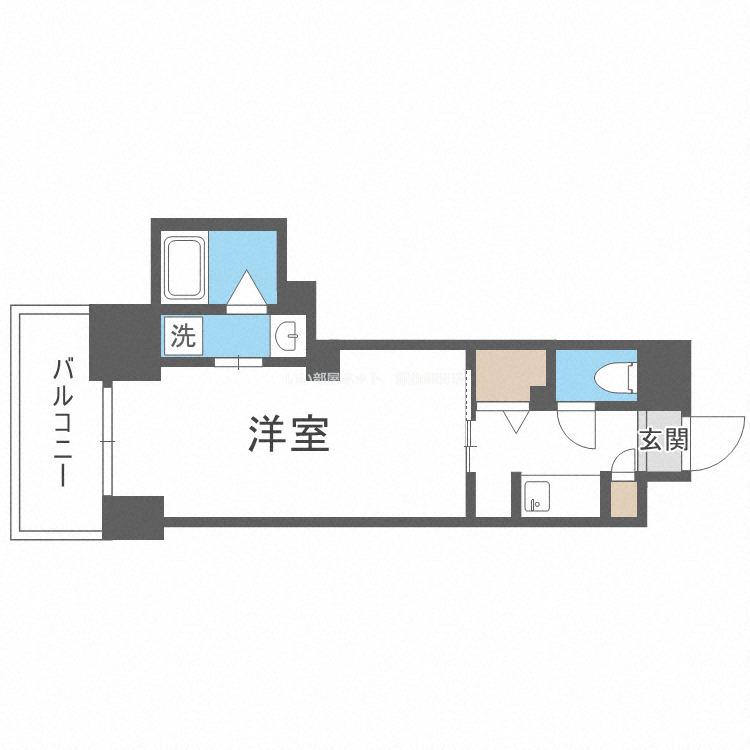 S-RESIDENCE江坂LIBLE(1K/6階)の間取り写真