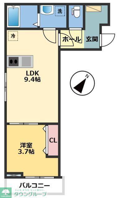 メゾン・ドゥ・アッシュ柏II(1LDK/2階)の間取り写真