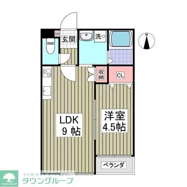SPRING FEELS(1LDK/2階)の間取り写真