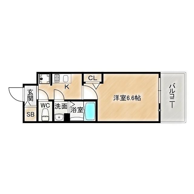 プレサンス大阪都島エレナード(1K/3階)の間取り写真
