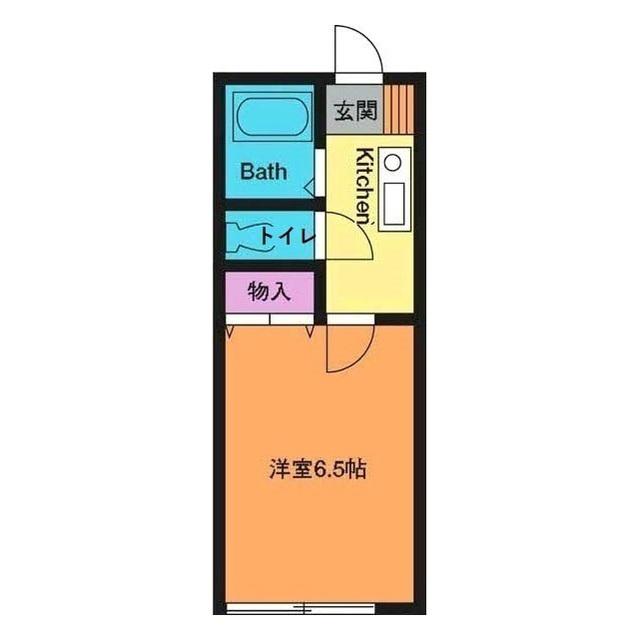 ボンメゾン妻田(1K/2階)の間取り写真