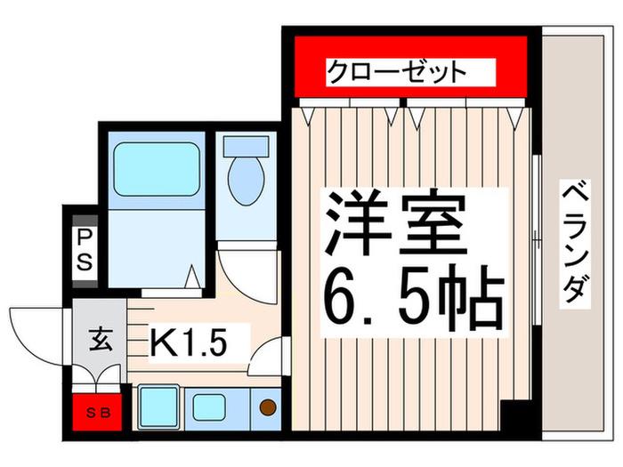 MTビル(1K/3階)の間取り写真