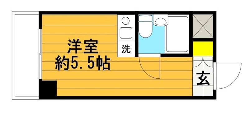 パルタージュ立川(ワンルーム/8階)の間取り写真