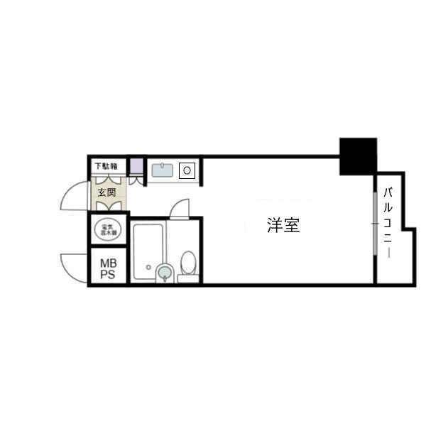 藤和横浜西口ハイタウン(ワンルーム/8階)の間取り写真