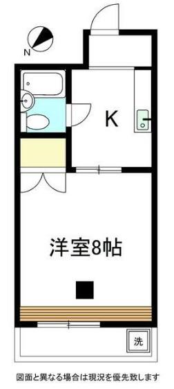 富士ハイツ(1K/3階)の間取り写真