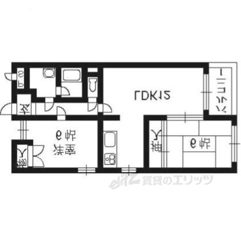 カーサMN(2LDK/3階)の間取り写真