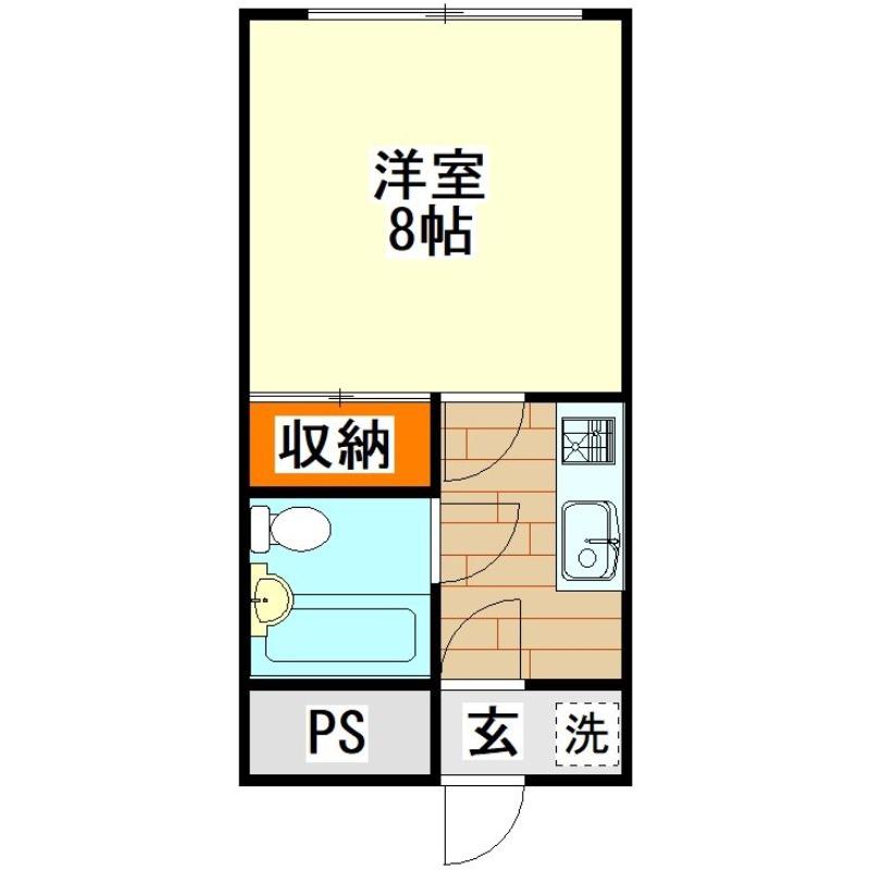 コーポ中野(1K/2階)の間取り写真