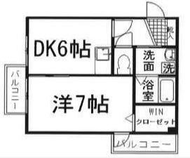 プロスペリテ川上(1DK/5階)の間取り写真