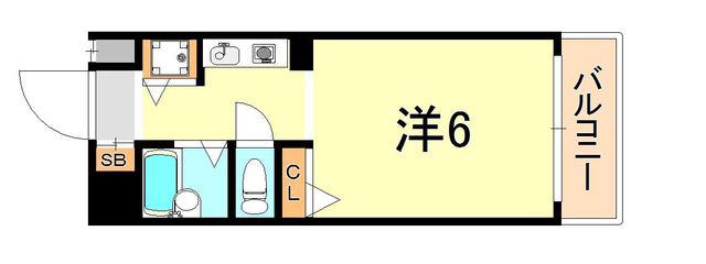 YKハイツ小久保(1K/7階)の間取り写真
