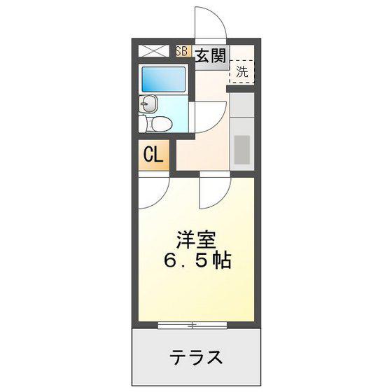 リバティハイツ(1K/3階)の間取り写真