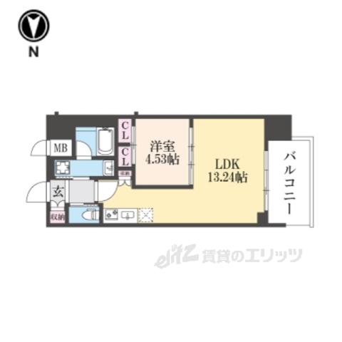 プレジオ永和ASIAN(1LDK/8階)の間取り写真